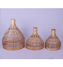 KURUNGAN- Lot de 3 Abat-jour pour suspension en bambou