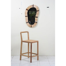 Miroir sandale en feuille de bananier 80x44x5 cm