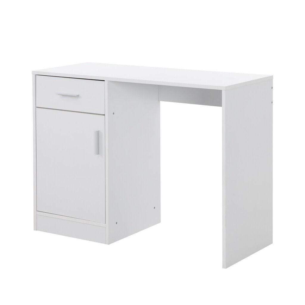 Bureau Malino 1 porte 1 tiroir 100x40x74 cm Blanc