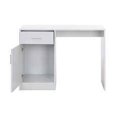 Bureau Malino 1 porte 1 tiroir 100x40x74 cm Blanc