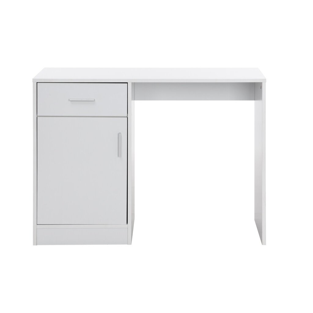 Bureau Malino 1 porte 1 tiroir 100x40x74 cm Blanc