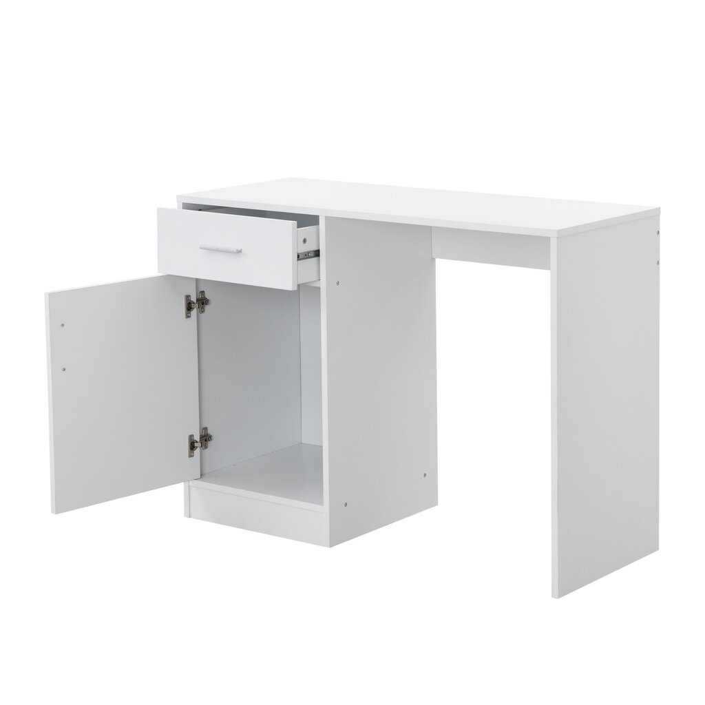 Bureau Malino 1 porte 1 tiroir 100x40x74 cm Blanc