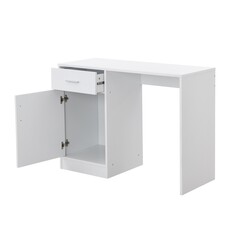 Bureau Malino 1 porte 1 tiroir 100x40x74 cm Blanc