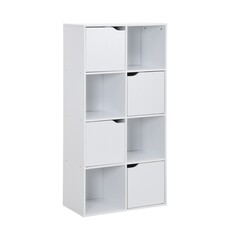 Bibliothèque Lira 4 portes 60x29,5x118,5 Blanc