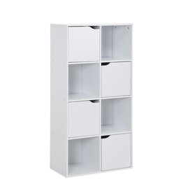 Bibliothèque Lira 4 portes 60x29,5x118,5 Blanc