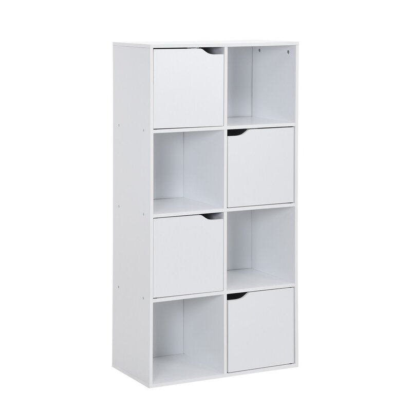 Bibliothèque Lira 4 portes 60x29,5x118,5 Blanc