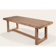 U - Table à manger en teck 240x90x75 cm