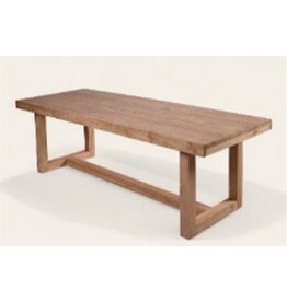 U - Table à manger en teck 240x90x75 cm