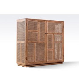 BOHO - Armoire 2 portes en teck 130x45x120 cm