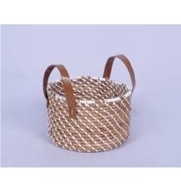 Panier bas naturel avec 2 anses Ø 25x24 cm