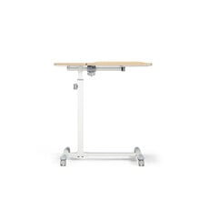 Bureau avec tablette ajustable Bois + Blanc