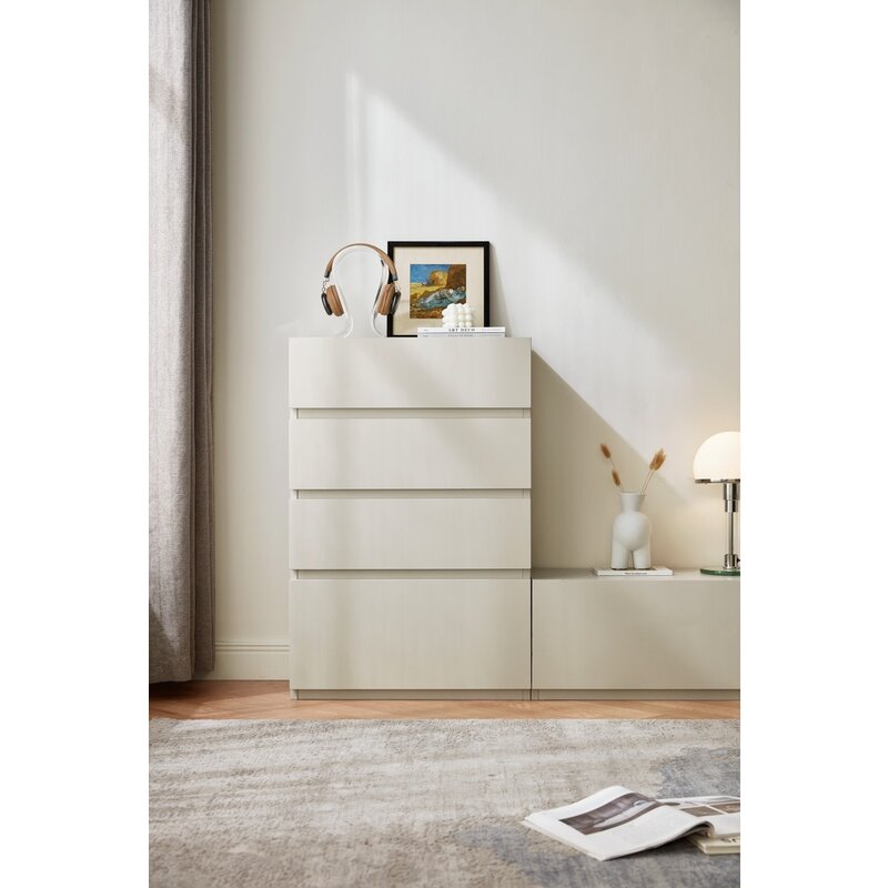 Commode 4 tiroirs 60 cm Blanc