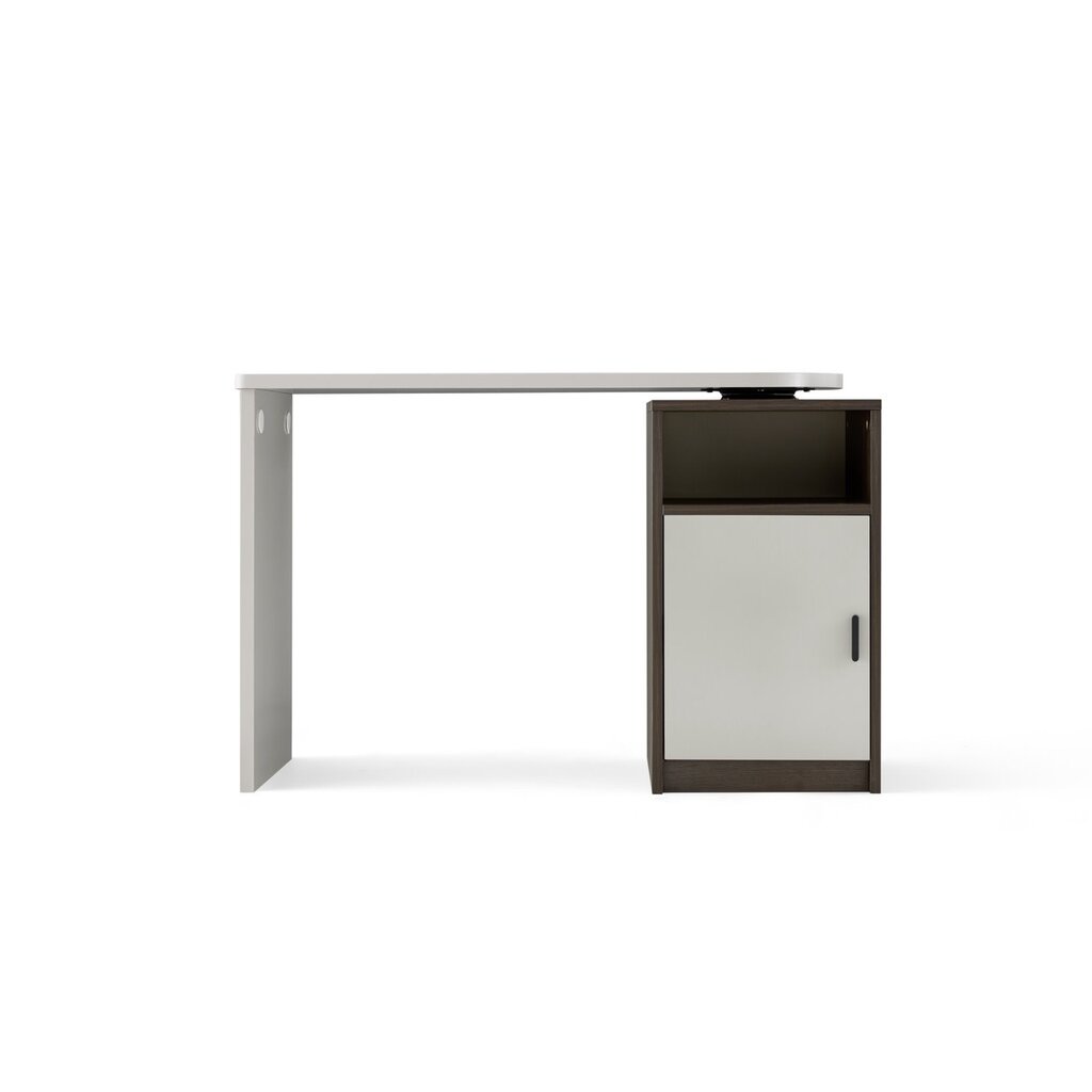 Bureau avec caisson 1 porte 112x42x73 cm Gris clair