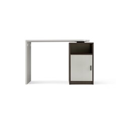 Bureau avec caisson 1 porte 112x42x73 cm Gris clair