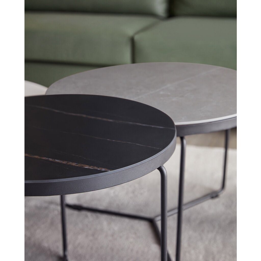 Table basse ronde Ø90x37 cm Noir
