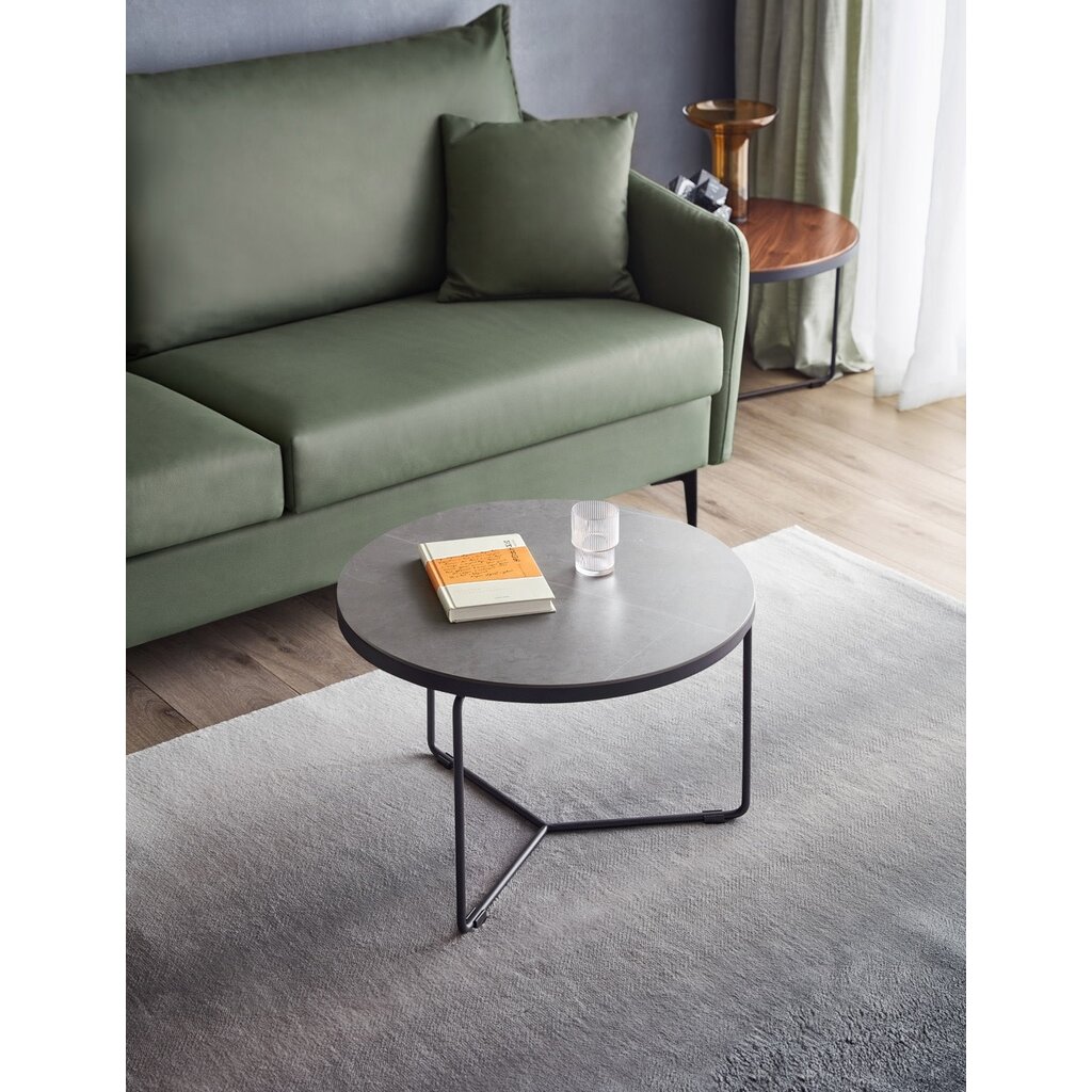 Table basse ronde Ø90x37 cm Noir