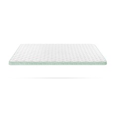 Matelas enroulable 120x200 cm 5 cm d'épaisseur Blanc + Vert