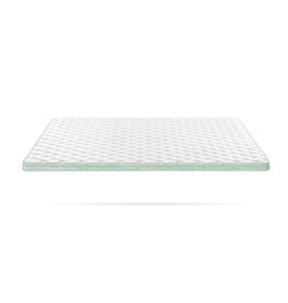 Matelas enroulable 120x200 cm 5 cm d'épaisseur Blanc + Vert