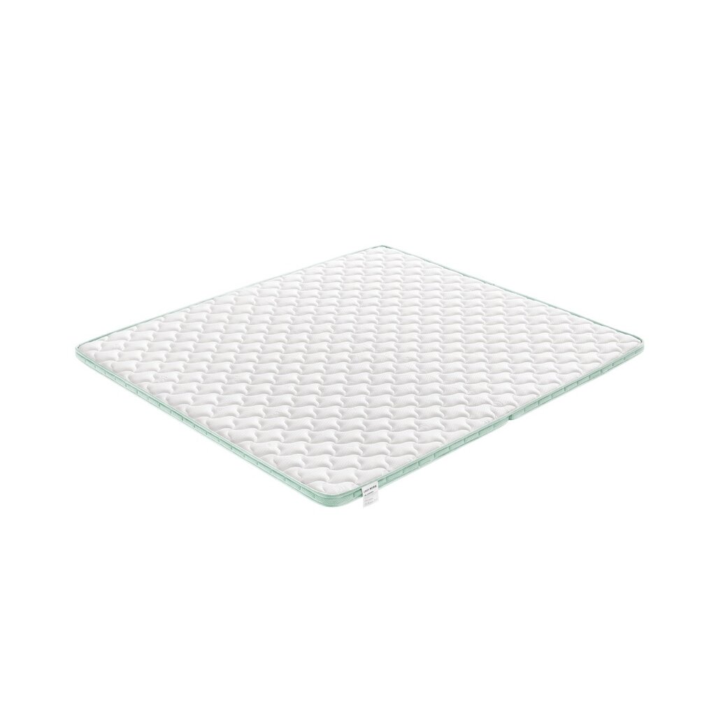 Matelas enroulable 120x200 cm 5 cm d'épaisseur Blanc + Vert