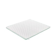 Matelas enroulable 120x200 cm 5 cm d'épaisseur Blanc + Vert