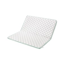 Matelas enroulable 120x200 cm 5 cm d'épaisseur Blanc + Vert