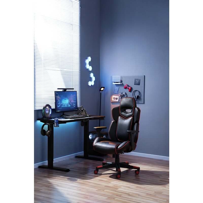Fauteuil Gaming ajustable Noir + Rouge