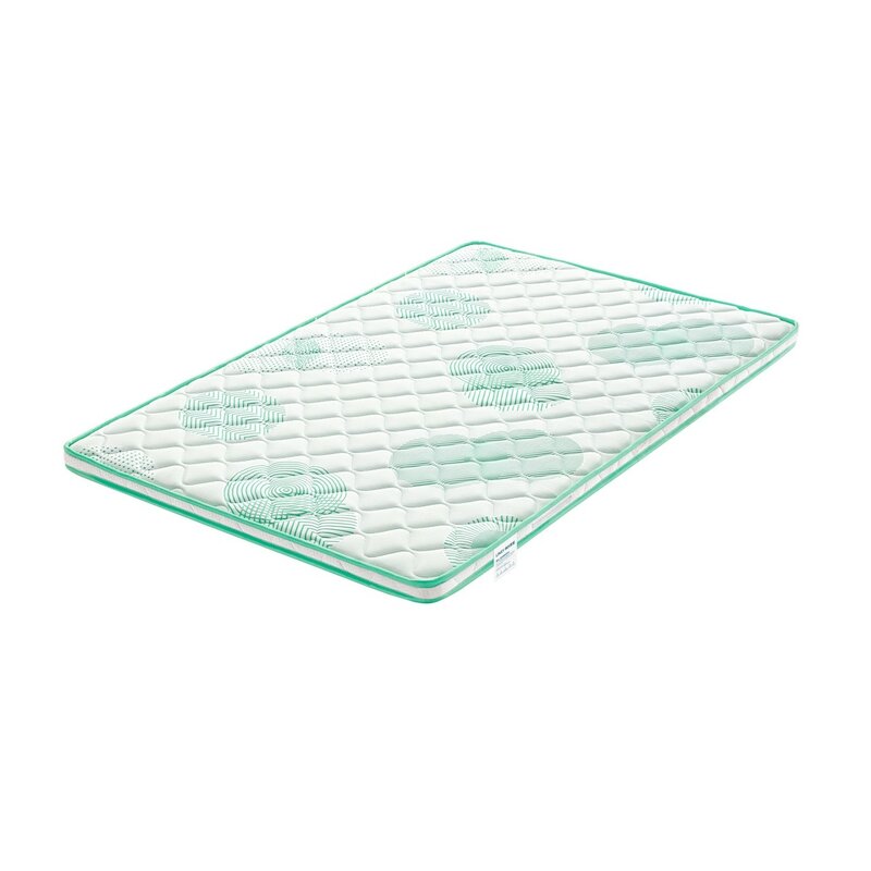 Matelas 60x100 cm 5 cm d'épaisseur Blanc + vert
