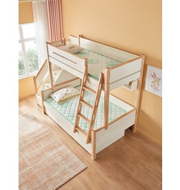 Matelas 60x100 cm 5 cm d'épaisseur Blanc + vert