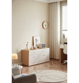 Buffet 2 portes 3 tiroirs 120 cm Bois