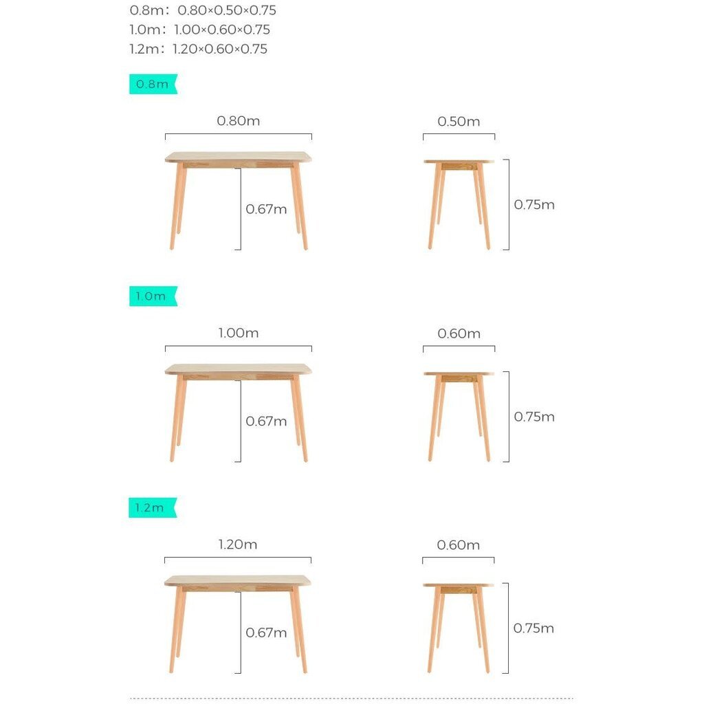 Bureau blanc 4 pieds bois