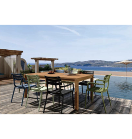 Marseille - Chaise de table en résine avec accoudoirs