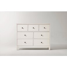 Commode 7 tiroirs 115 cm Blanc