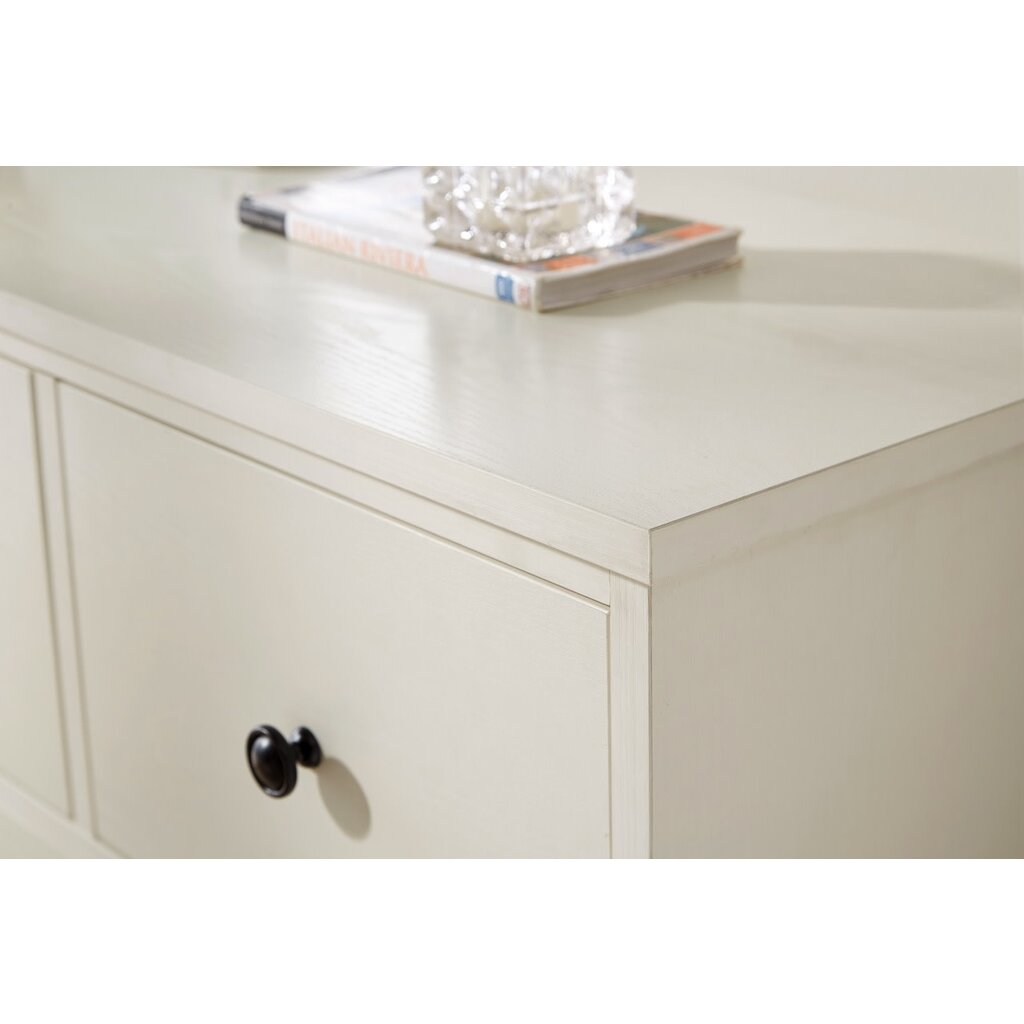 Commode 7 tiroirs 115 cm Blanc