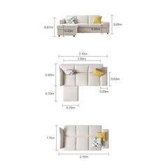 Sofa Bed Plata 3 places 210 cm