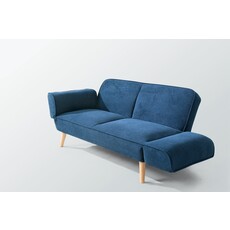 Canapé clic clac 152x83x70 cm bleu