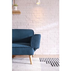Canapé clic clac 152x83x70 cm bleu
