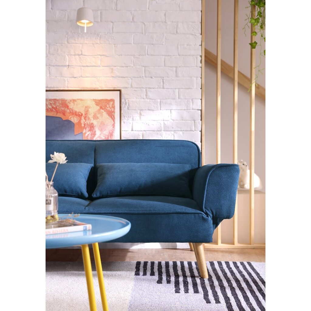 Canapé clic clac 152x83x70 cm bleu