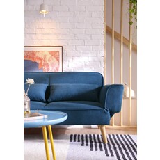Canapé clic clac 152x83x70 cm bleu