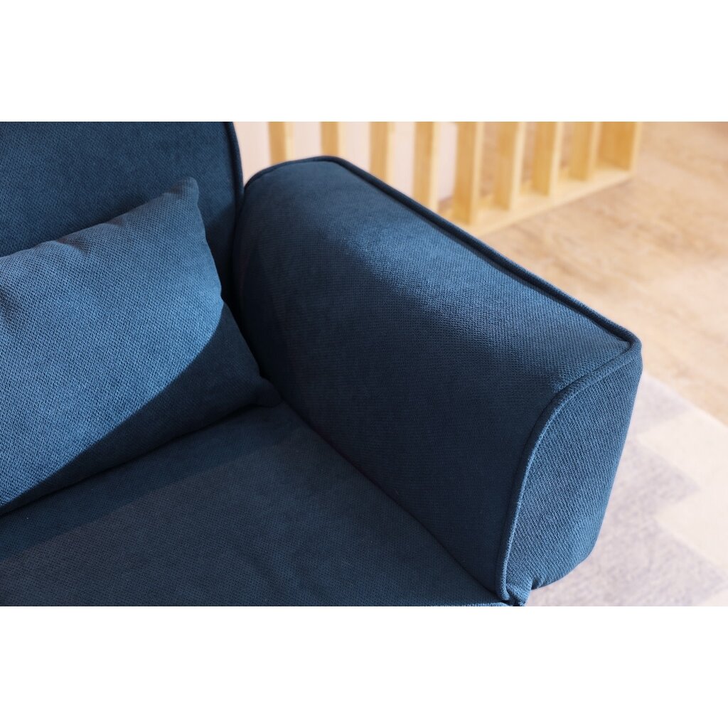 Canapé clic clac 152x83x70 cm bleu