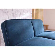 Canapé clic clac 152x83x70 cm bleu
