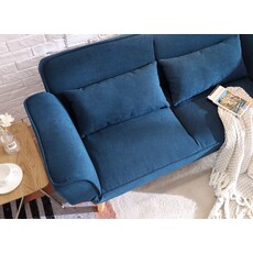 Canapé clic clac 152x83x70 cm bleu