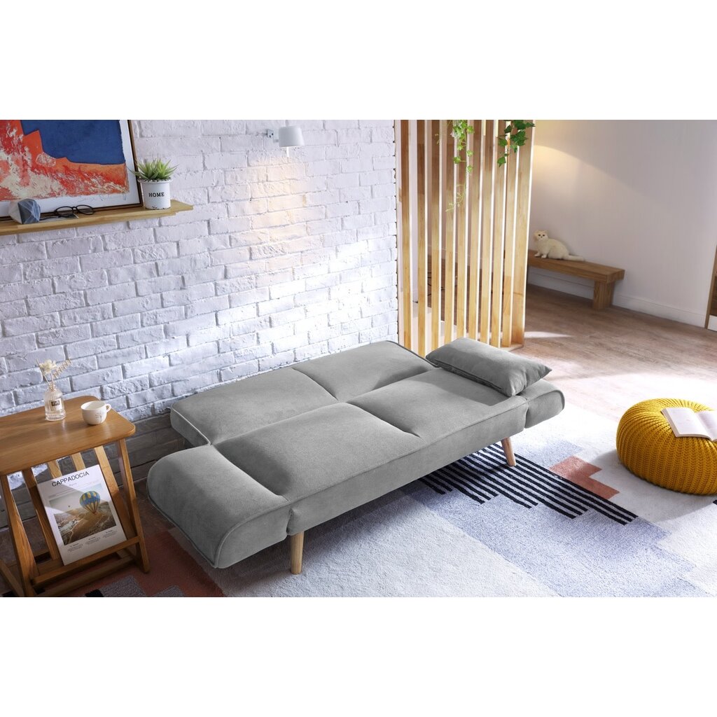 Canapé clic clac 152x83x70 cm gris