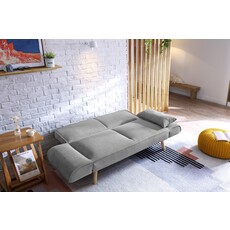 Canapé clic clac 152x83x70 cm gris