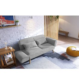 Canapé clic clac 152x83x70 cm gris