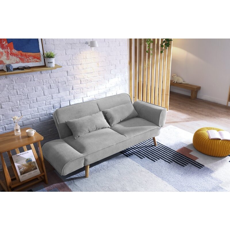 Canapé clic clac 152x83x70 cm gris