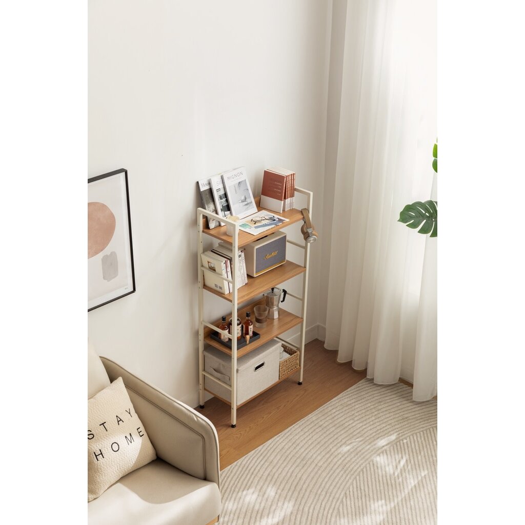 Étagère métal 4 étages blanc