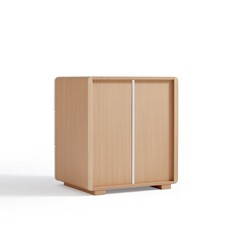 Commode 3 tiroirs blanc et bois