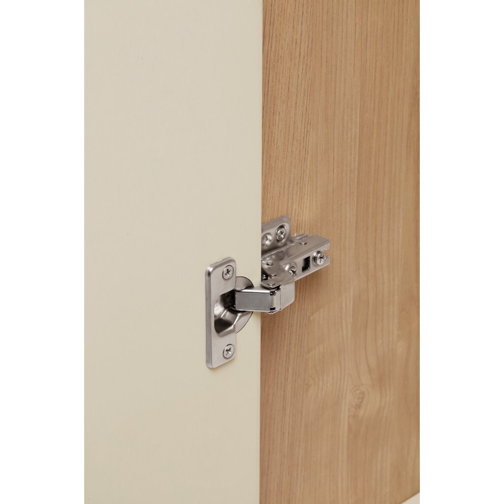 Armoire 4 portes 160x62x210 cm blanc + bois naturel