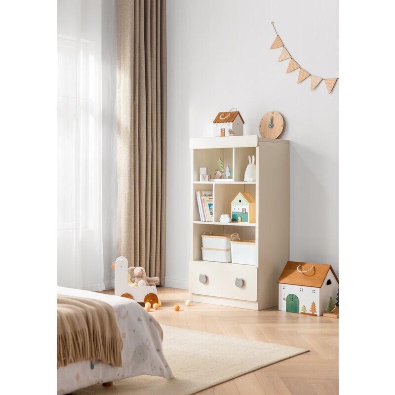 Meuble de rangement enfant 2 tiroirs blanc