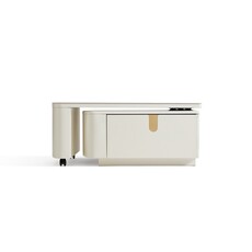 Table basse 2 tiroirs blanche